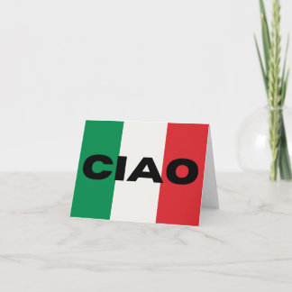 Ciao, Italian language greeting   Card