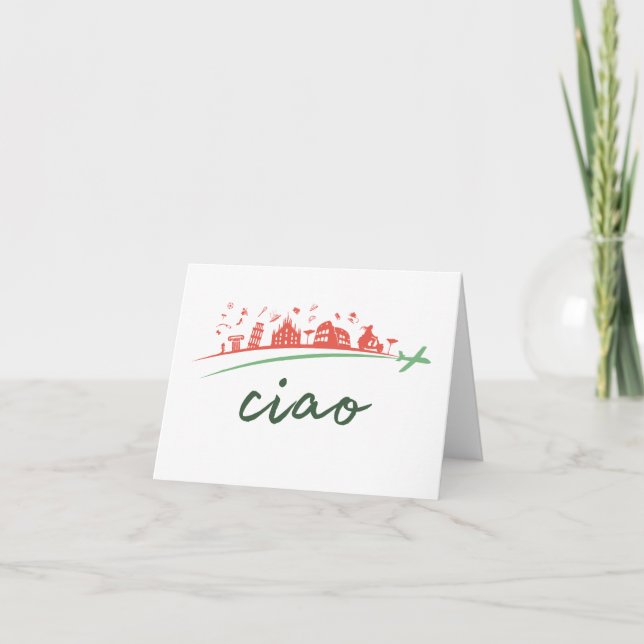 Ciao, Italian language greeting Card (Front)