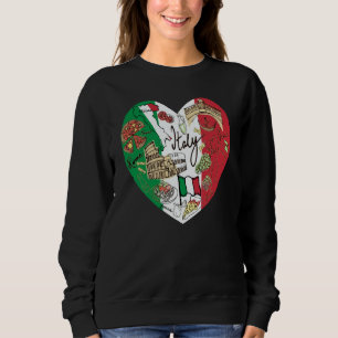 Ciao Italy Cool Italy Graphic Flag Heart Cute Ital Sweatshirt