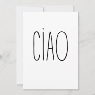 Ciao - minimalistic typography card