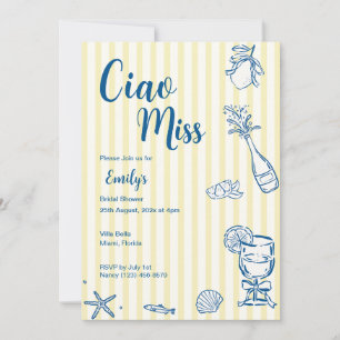 Ciao Miss Bridal Shower Invitation