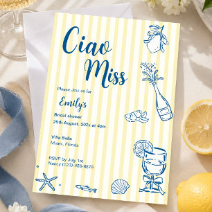 Ciao Miss Bridal Shower Invitation