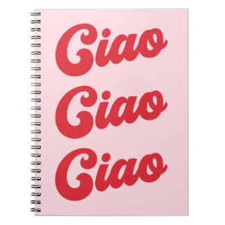 Ciao Repeating Text Notebook