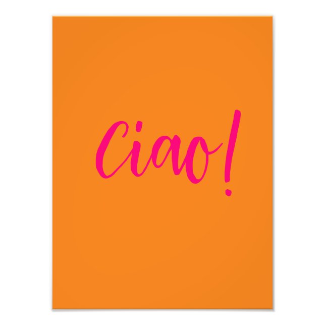 Ciao sign Italy Oarnge and Pink Tropical twist (Front)