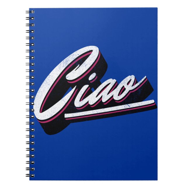 Ciao text design notebook (Front)