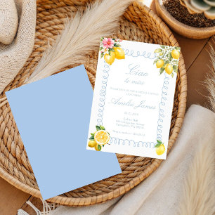 Ciao to Miss Italian lemon bridal shower  Invitation