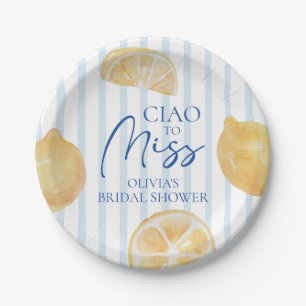 Ciao to Miss Lemon Bridal Shower Paper Plate