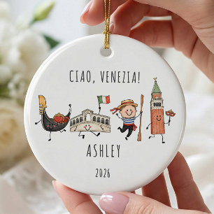 Ciao Venezia Personalised Travel Ornament