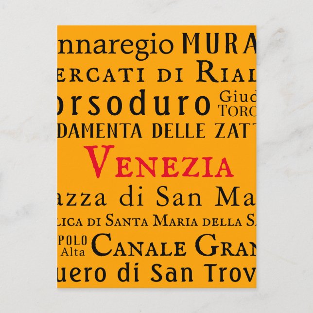 Ciao Venezia! Postcard (Front)