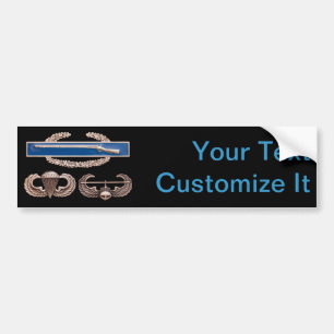 CIB Airborne Air Assault Bumper Sticker