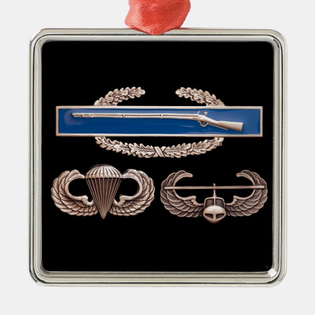 CIB Airborne Air Assault Metal Tree Decoration (Front)