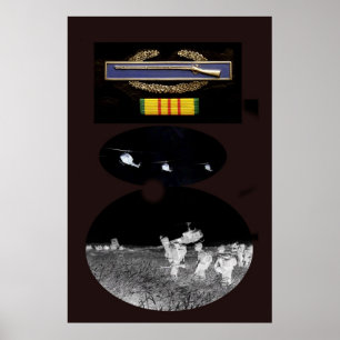 CIB and Vietnam service Ribbon poster