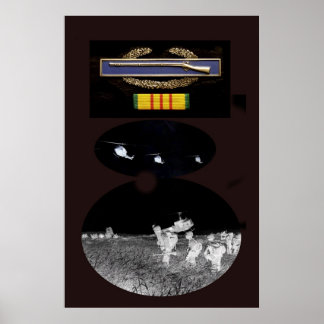 CIB and Vietnam service Ribbon poster