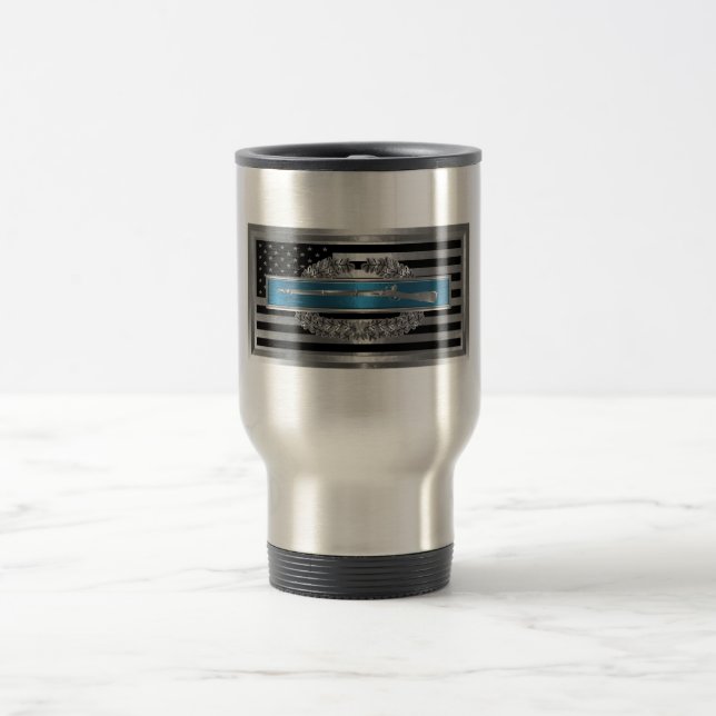 CIB Combat -Combat Infantryman Badge Travel Mug (Center)