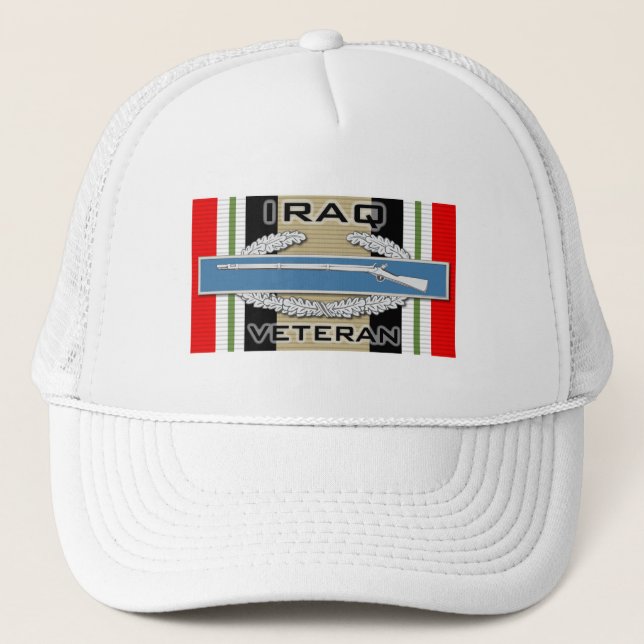 CIB Iraq Veteran Trucker Hat (Front)