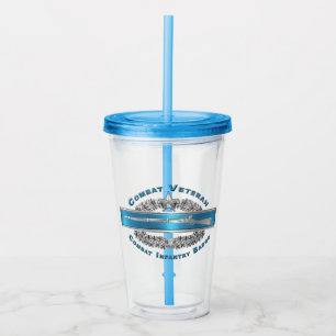 CIB Star Combat Veteran-Combat Infantryman Badge Acrylic Tumbler