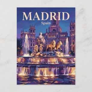 Cibeles Fountain Spain Postcard