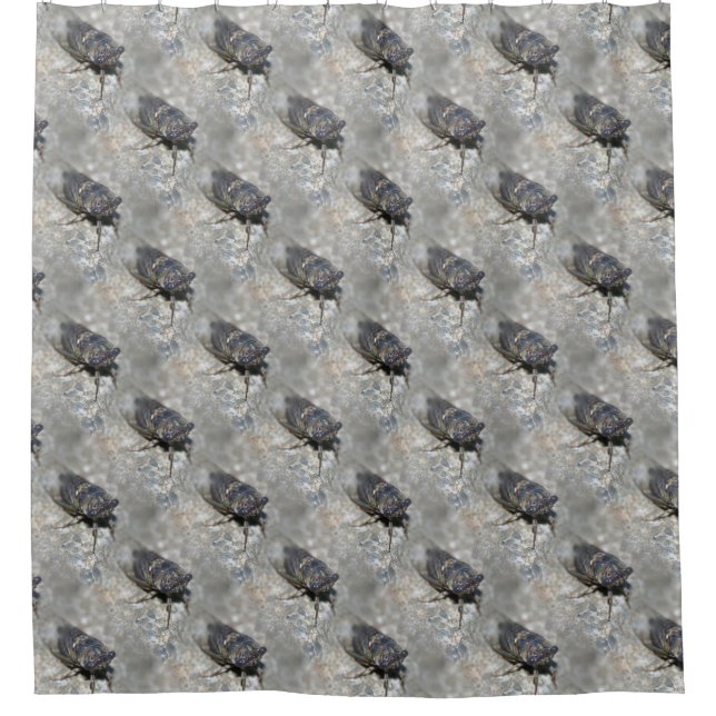 Cicada Bug Animal Nature Pattern  Shower Curtain (Front)
