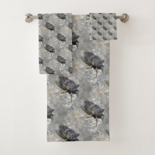 Cicada Bug Face Nature Pattern Bath Towel Set