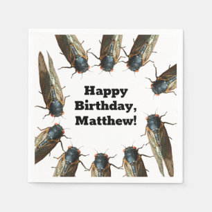 Cicada Bug, Insects Photo Personalised Napkin