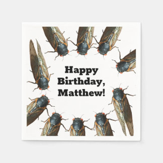 Cicada Bug, Insects Photo Personalised Napkin