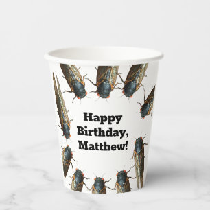 Cicada Bug, Insects Photo Personalised Paper Cups