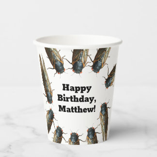 Cicada Bug, Insects Photo Personalised Paper Cups