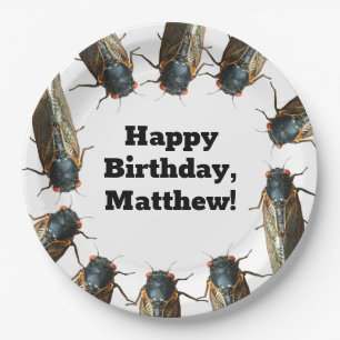 Cicada Bug, Insects Photo Personalised Paper Plate
