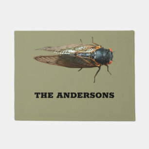 Cicada Bug Photo Creepy Insect Personalised Doormat