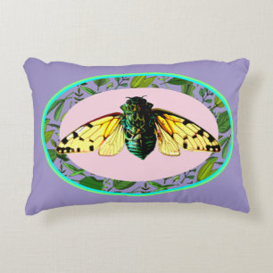 Cicada Bugs Insect Summer Tour Emergence Camping Decorative Cushion