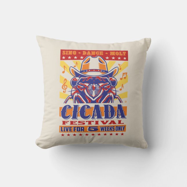 Cicada Country Music Festival Cushion (Front)
