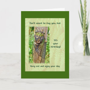 Cicada Happy Birthday Greeting Card