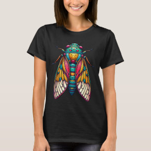 Cicada Insect Bug Colourful Cicada   Men Women T-Shirt