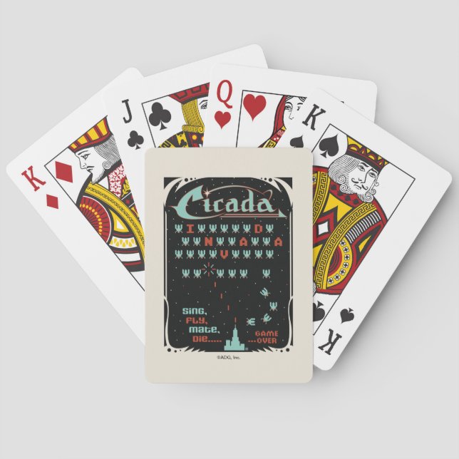 Cicada Invada Playing Cards (Back)