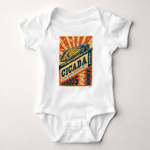 Cicada Invasion 2024 Letter Press Baby Bodysuit