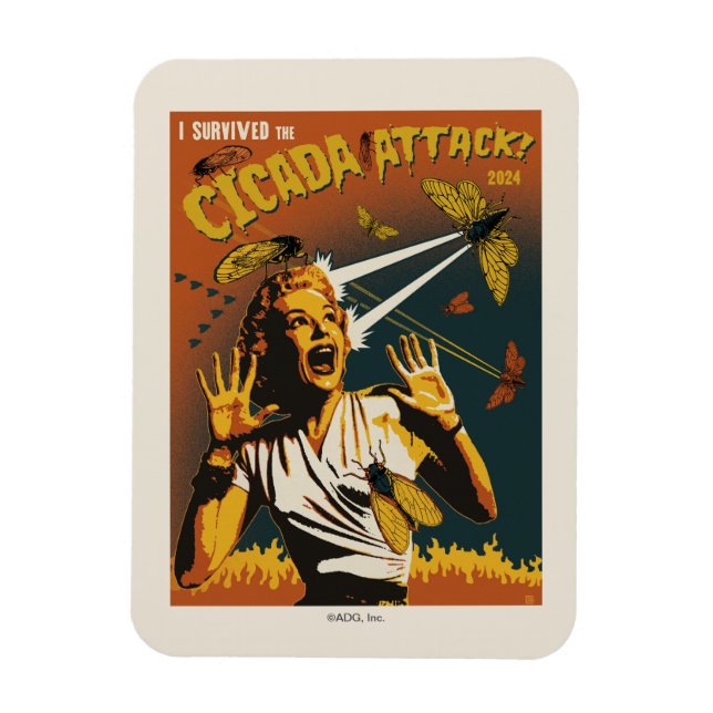 Cicada Screaming Lady 2024 Magnet (Vertical)