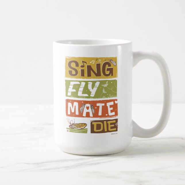 Cicada Sing Fly Mate Die Coffee Mug (Right)