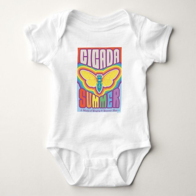 Cicada Summer Love Baby Bodysuit (Front)
