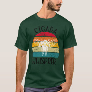 Cicada Whisprer Retro Sunset Summertime 80s 90s bo T-Shirt