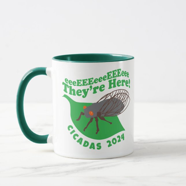 Cicadas 2024 They're Here Mug (Left)