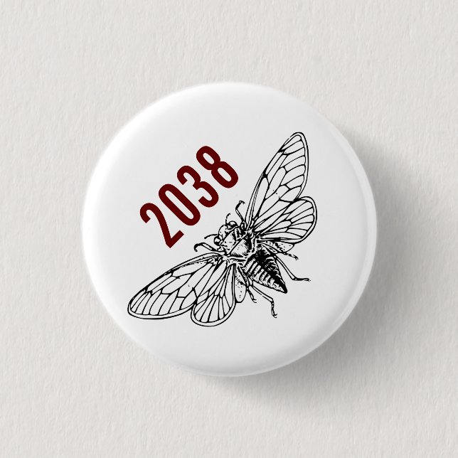 Cicadas 2038 3 cm round badge (Front)