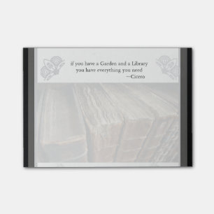 Cicero quote - If you have a library Post-it® Note