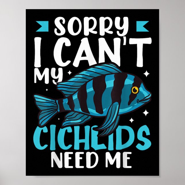 Cichlid Fish Funny Animals African Aquarium  Poster (Front)