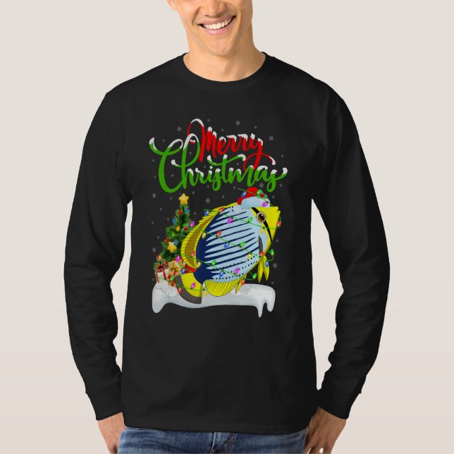 Cichlid Fish   Xmas Decorations Santa Cichlid Chri T-Shirt (Front)