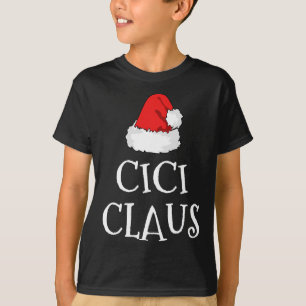 Cici Claus Christmas Hat Family Group Matching Paj T-Shirt