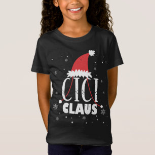 Cici Claus Santa Hat Cute Grandma Cici Christmas F T-Shirt