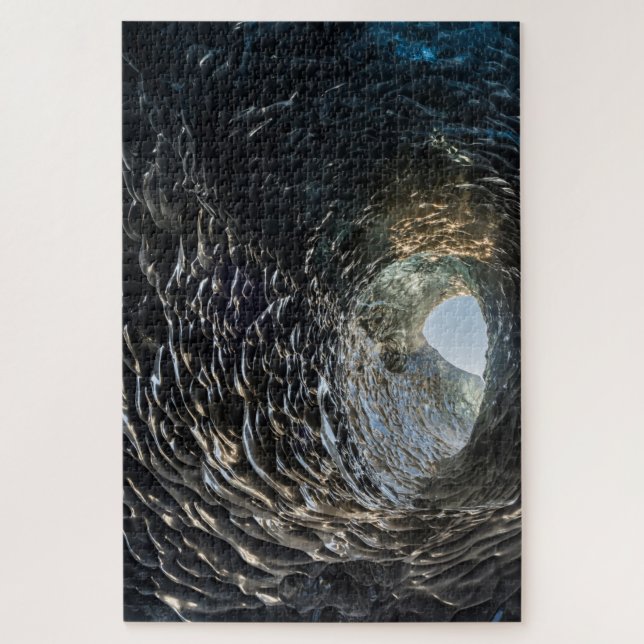 Cicular Opening In An Ice Cave Jigsaw Puzzle (Vertical)