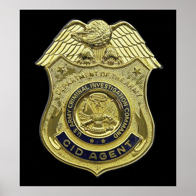 CID AGENT BADGE AMERICAN US USA Army Criminal Poster (Front)