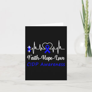Cidp Awareness Heartbeat Christian Cross Faith Hop Card