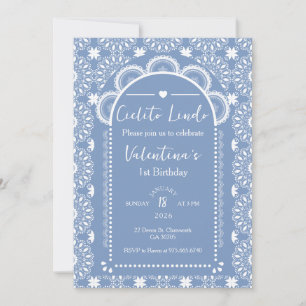 Cielito Lindo 1st Birthday Blue  Invitation